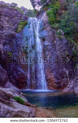 Arado waterfall at Geres National Park, Portugal