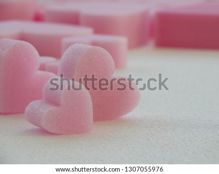Pink 3D Heart Shapes