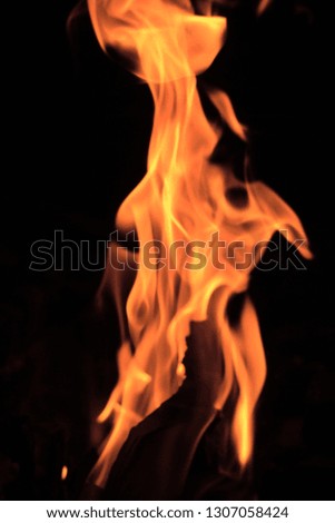 Portrait of smooth fire for background
