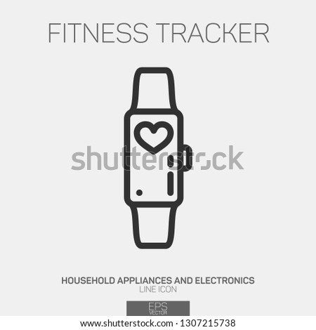 Fitness tracker line icon
