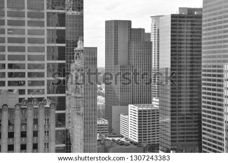 High rise office buildings in Houston, Texas.