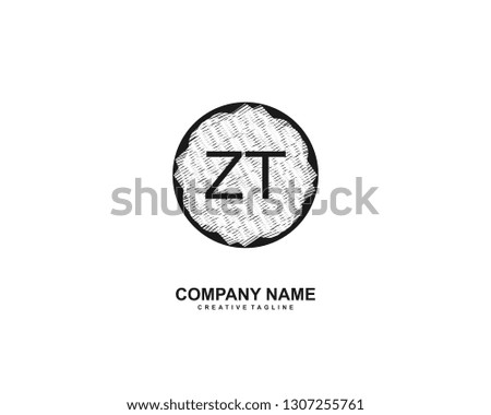 ZT initial logo template vector
