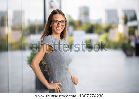 Female corporate executive, determined achiever, confident inner positivity, leader, ready for success Royalty-Free Stock Photo #1307276230