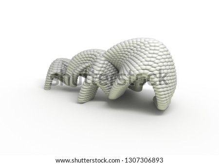 Abstract Architecture Background. 3d Rendering. 3d illustration.Abstract curved lines background. 