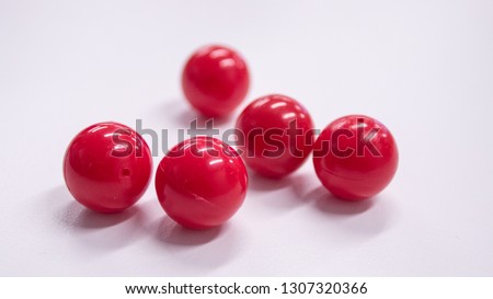 red balls on table