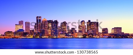 Boston, Massachusetts panorama.