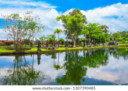 Tirta Gangga water park in Bali island in Indonesia