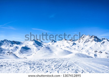 mountain panorama in the winter season