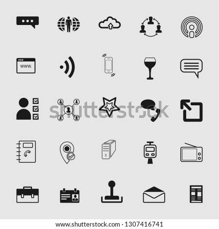 Set of standard and universal communication icons
