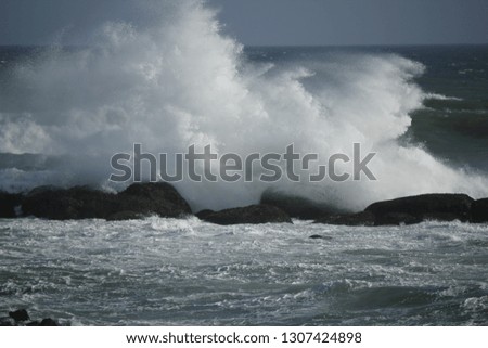 Wave Splash, this picture was taken at KanyaKumari, India