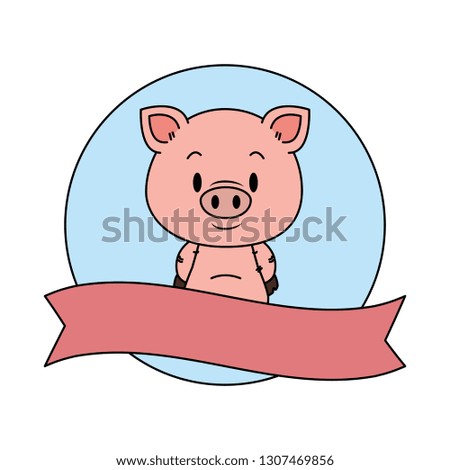 cute little pig character