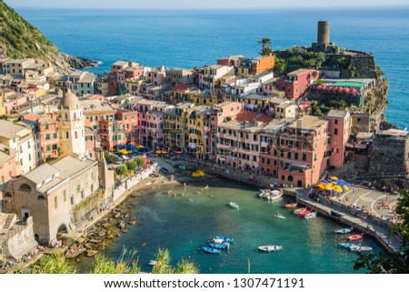 Vernazza from above- Italy(cinque terre- UNESCO World Heritage Site)
