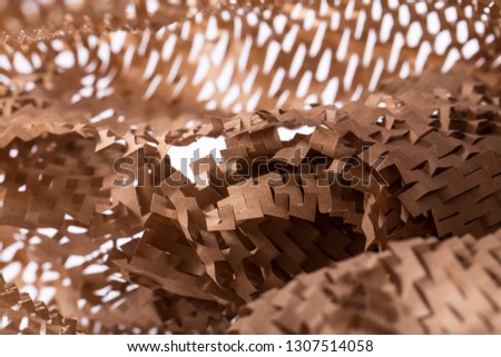 Brown geometric texture and background.Hexagons(honeycomb) pattern paper.