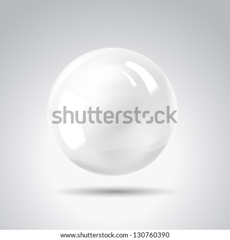 White pearl. Vector illustration, contains transparencies, gradients and effects. Royalty-Free Stock Photo #130760390
