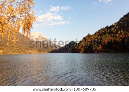 View on Hintersteiner See, Scheffau a. Wilden Kaiser, Tyrol, Austria