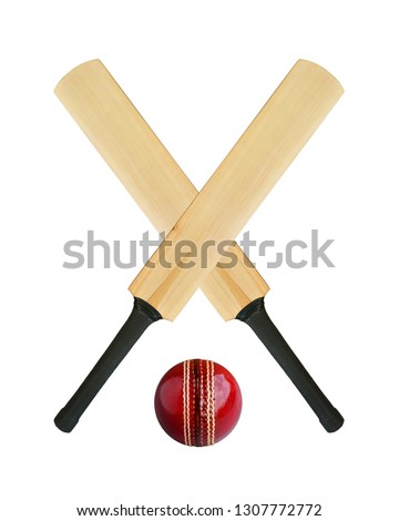 cricket bat isolated on white background. This has clipping path.