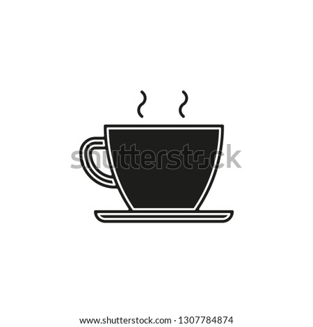 tea cup icon - vector coffee mug illustration