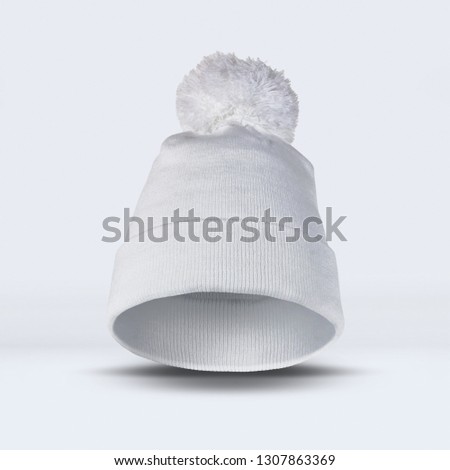 White Pom-Pom Hat