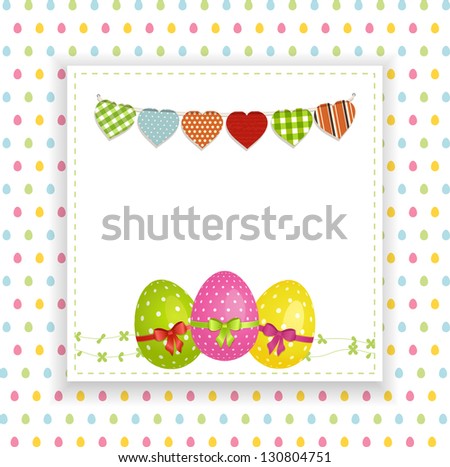 Easter Background with Raised Border and Bunting