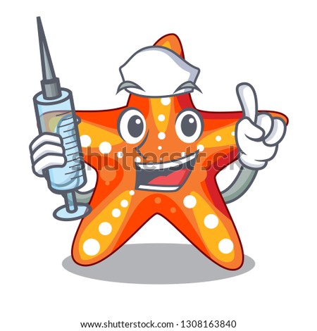 Nurse starfish in the cartoon shape funny