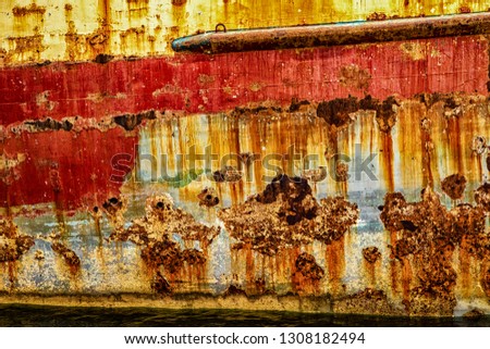 Background texture of rusted metal old displayed