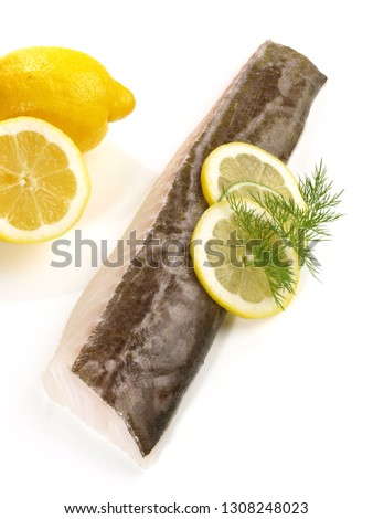 Cod Fish Loin on white
