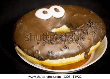 Sweet Donuts on a black background
