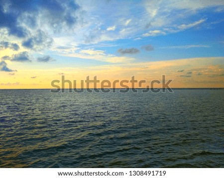 image sunset sea photo