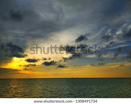 image sunset sea photo