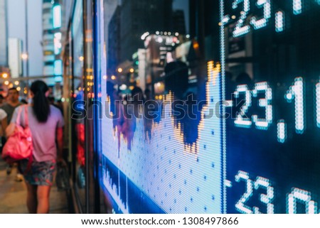 Display stock market charts in street