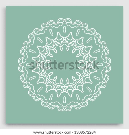 Mandala decoration, geometric round ornament. Stylized floral pattern, isolated colorful design element on a light background. Tribal ethnic arabic, indian, motif. Decorative vector illustration