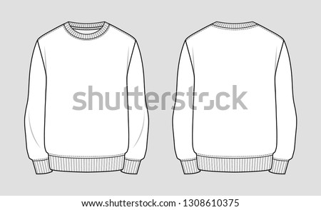 Sweatshirt. Mockup template. Royalty-Free Stock Photo #1308610375
