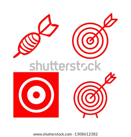 dart icons set with dart hand drawn toy, target and target dart board vector set