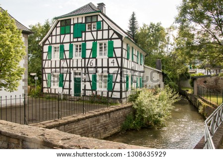 Historic village Gruiten, timbered village near Mettmann, Wupper