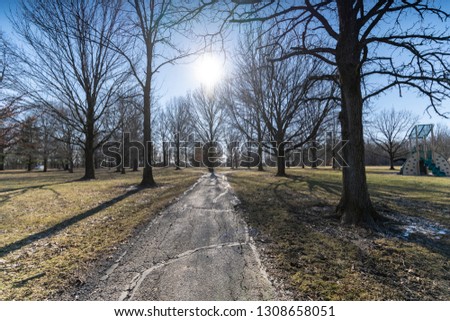 Outdoor Pathway or Trail During Winter Season