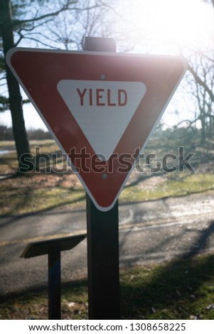 Red Triangle Yield Sign