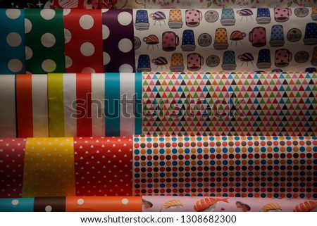 Colorful mixed style of wrapping paper