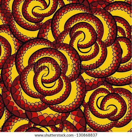 Vector snake seamless pattern