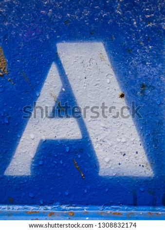 Written Wording in Distressed State Typography Found Letter A