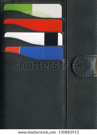 credit cards in the wallet