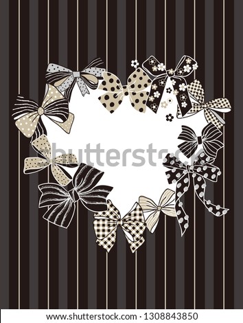 cute bows print design for  invitation, greeting card,clip art vector illustration