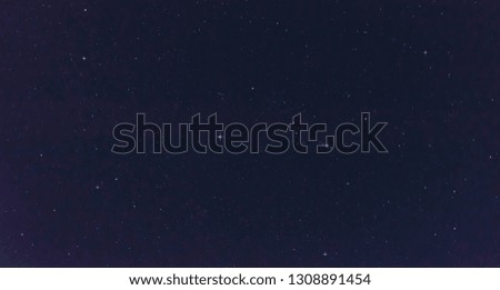 Panorama blue night sky milky way and star on dark background.Universe filled with stars, nebula and galaxy with noise and grain.Photo by long exposure and select white balance.Dark night sky
