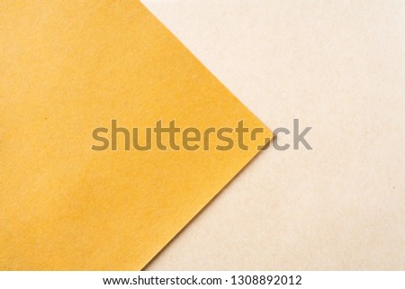 Design concept - yellow folded japanese washi paper for mockup