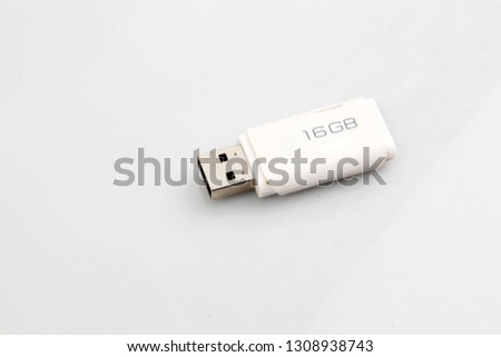 the flashdisk is isolated from the white background