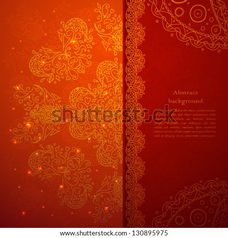 Red indian background with sparks