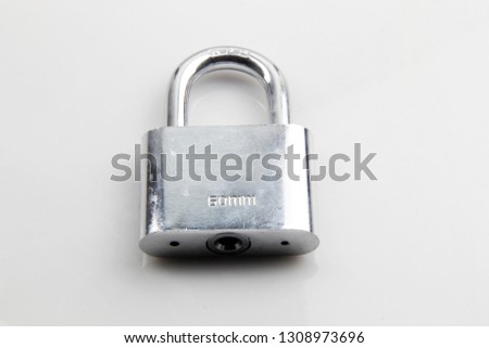 a padlock isolated white background