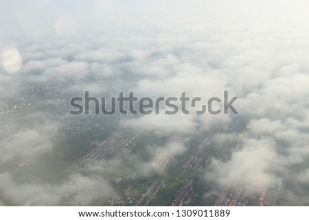 floating on the clouds
