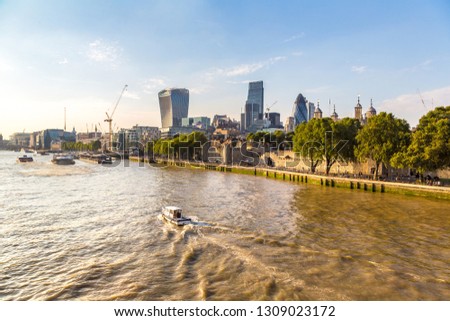 Cityscape of London in a beautiful summer day, England, United Kingdom