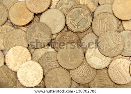 Background of coin on Business/Background of Ukrainian metal money