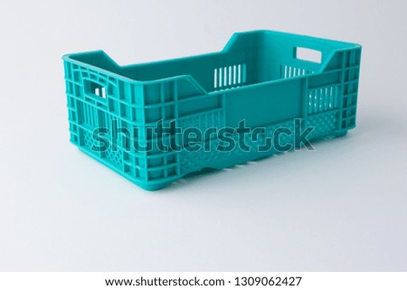 Green plastic basket
